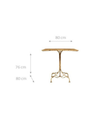 Tavolo in Ferro Quadrato Crema