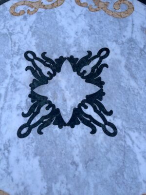 Piano Tavolo in Marmo con Intarsi