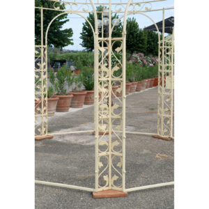 Gazebo in Ferro Avorio Rotondo