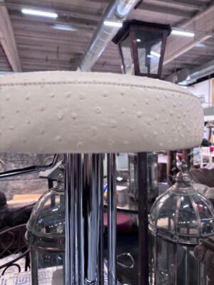 Sgabello in Ecopelle Beige Artigianale