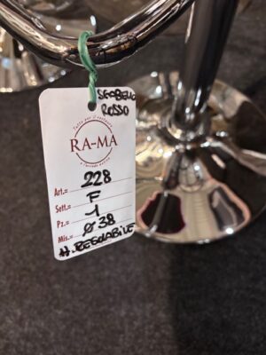 Sgabello in Ecopelle Rossa Artigianale