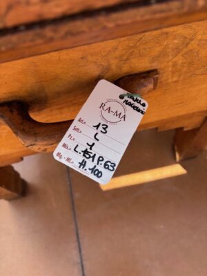 Tavolo da Macellaio Antico con Cassettoni