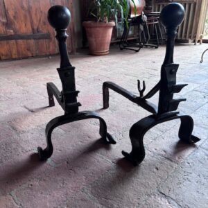 Coppia di Alari in Ferro originali