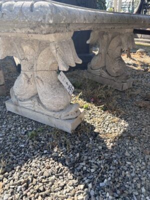 Coppia di Panchine Stondate con Bordo Decorato