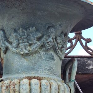 vaso ghisa verde manici