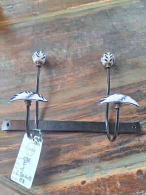 Appendiabiti con due Ganci in Ceramica