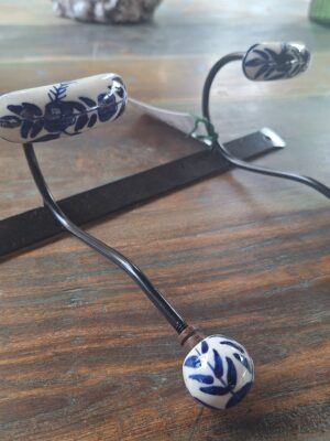 Appendiabiti con due Ganci in Ceramica