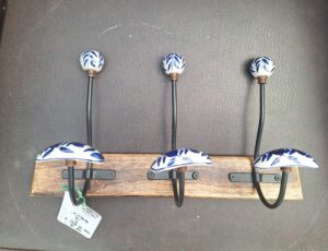 Appendiabiti con 3 Ganci in Ceramica