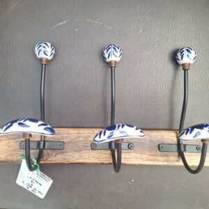 Appendiabiti con 3 Ganci in Ceramica