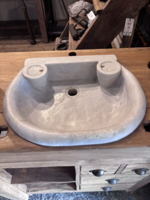 Mobile da Bagno in Legno Massello e Marmo