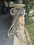 Porta vaso in Ghisa Bianco