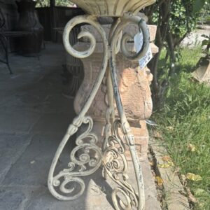 Porta vaso in Ghisa Bianco