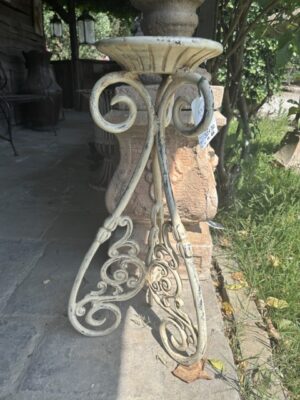 Porta vaso in Ghisa Bianco