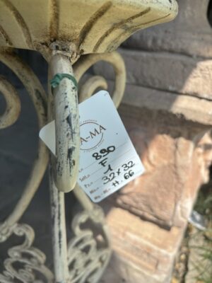 Porta vaso in Ghisa Bianco