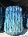 Vasi rigati Blu piccoli "Mare Calmo"