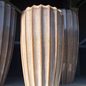 Vaso Rigato Beige Piccolo "Sabbia"