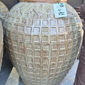 Coppia di vasi in terracotta piccoli Verdi con Decori