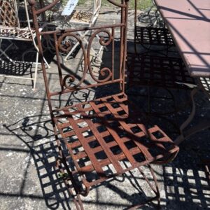 Sedie in Ferro con Seduta Quadrata