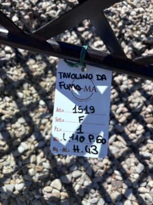 Tavolino da Fumo in Ferro Pesante