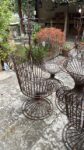 Coppia di poltroncine in ferro pieno "Pavone"