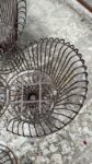 Coppia di poltroncine in ferro pieno "Pavone"