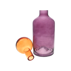 Bottiglione viola con tappo