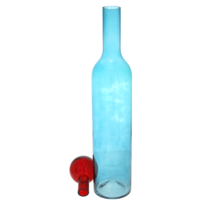 Bottiglione azzurro con tappo