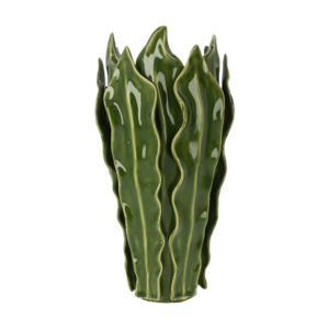 Vaso con foglie verdi