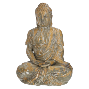 Buddha in cotto smaltato