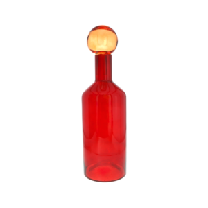Bottiglione medio rosso con tappo