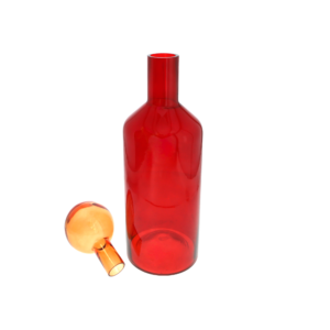 Bottiglione rosso con tappo